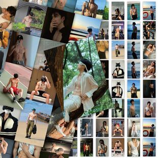 120张ins高颜值帅哥腹肌照贴纸周边手机DIY手账笔记本装饰防水贴纸