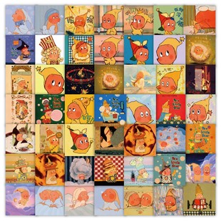 星星人贴纸可爱卡通治愈系泡泡玛特周边手机壳手账行李箱防水diy贴画