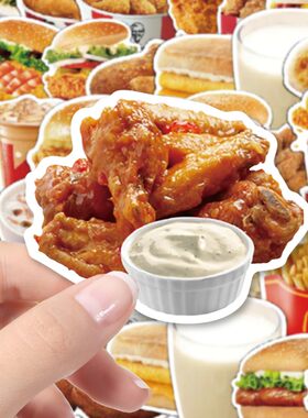 美味食物贴纸可爱趣味美食手账di
