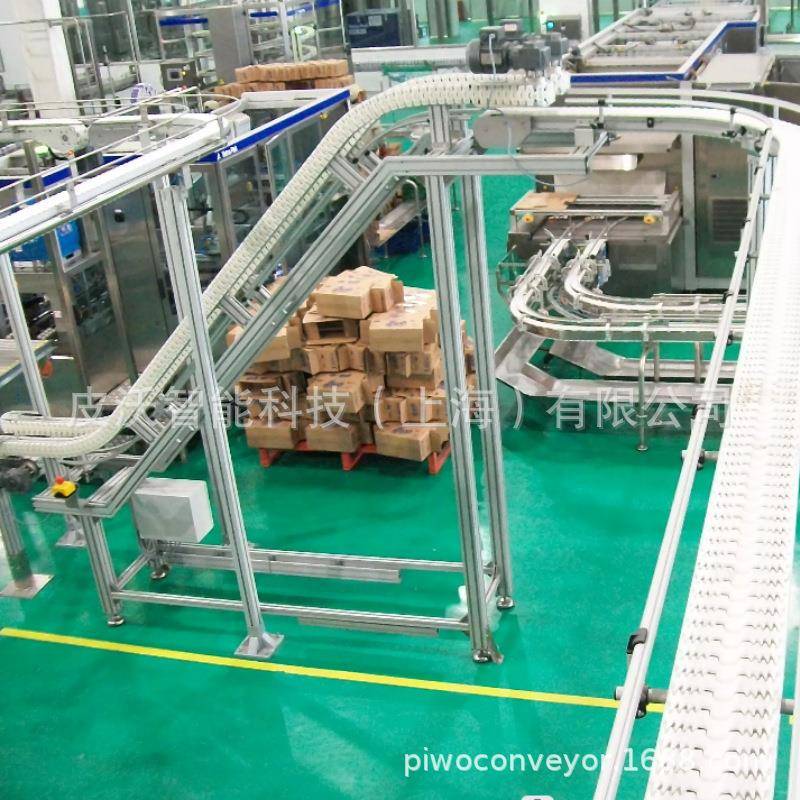 柔性链爬坡输送机8垂直弯头90°弯轨道爬坡提升弯段夹持升降