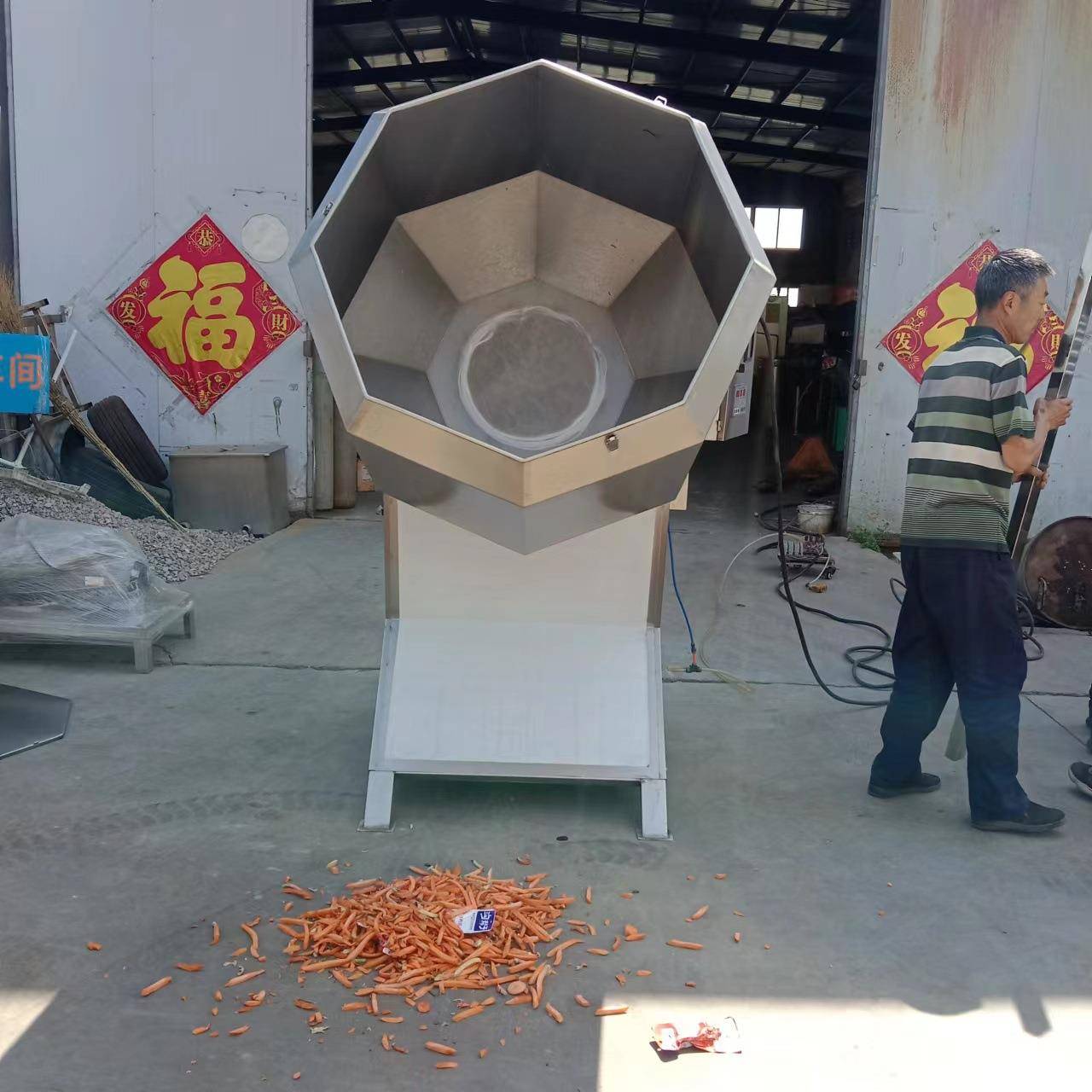 全自动八角拌料机调味机宠物食品搅拌机大型商用不锈钢拌料机