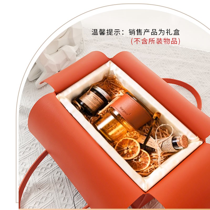 伴娘伴手礼盒定制茶叶礼品盒子空盒皮质礼袋圣诞节新年包装盒袋子