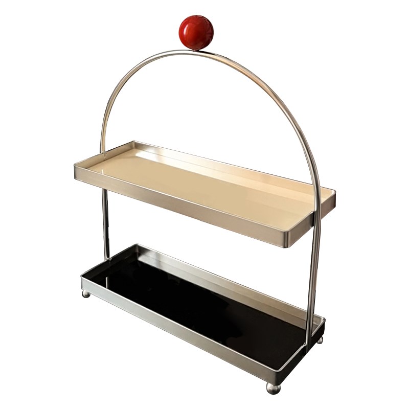 态生活 中古风铁艺亚克力置物架 家用桌面杯架梳妆台化妆品收纳架