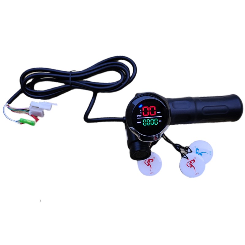 新款36V48V60V电动车液晶转把加速器油门把高端数码液晶彩屏转把