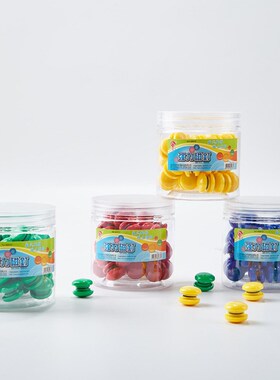 办公教学彩色单色红黄蓝绿磁铁吸磁石3cm 黑板白板圆形展示磁性贴