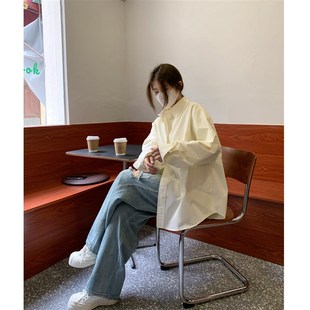 HVIVI冷淡风高级感休闲宽松长袖衬衫女春夏款中长款防晒外套上衣