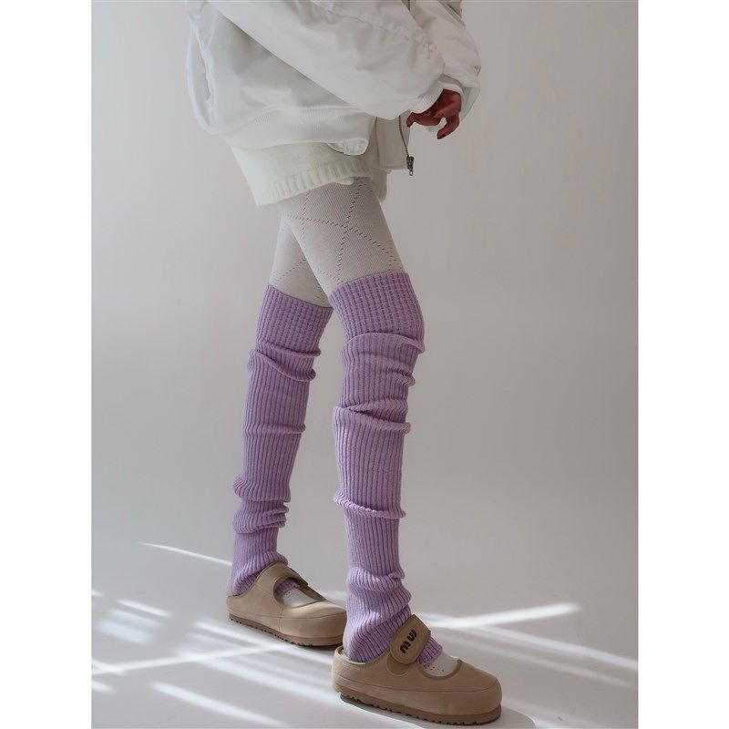 陆甜茶75cm芭蕾紫色优雅弹力保暖秋冬瑜伽过膝堆堆袜袜套腿套踩脚,女士内衣/男士内衣/家居服,长筒袜,淘宝优惠券,粉丝福利购,淘宝优惠卷