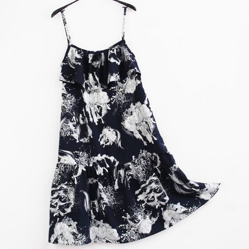 棉绸防凸点连衣裙甜美防走光吊带睡裙大码200斤夏胖mm绵绸睡衣女