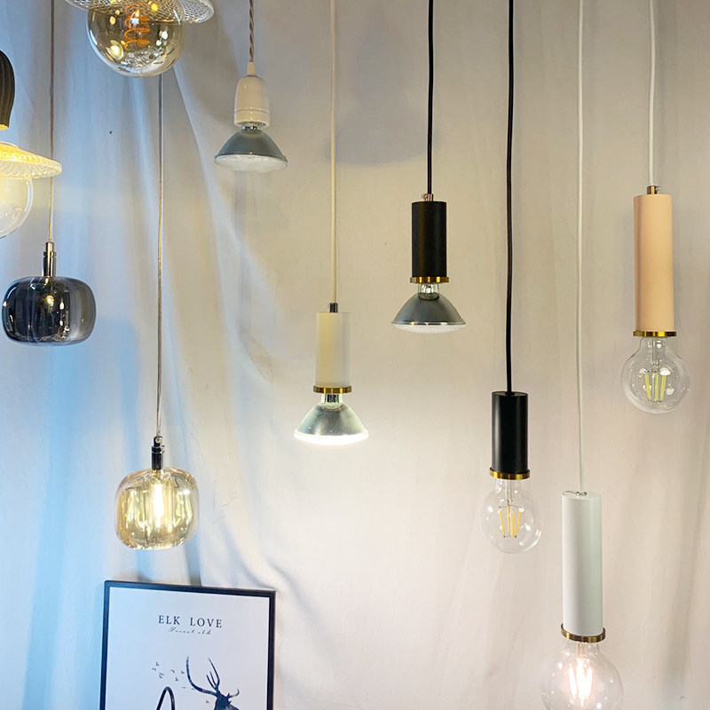 北欧陶瓷吊线射灯 创意床头吧台灯清新工业风岛台餐厅led小吊灯,家装灯饰光源,床头/玄关/吧台/过道吊灯,淘宝优惠券,粉丝福利购,淘宝优惠卷