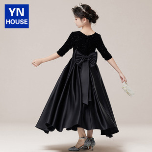 衣诺坊女童礼服花童婚礼小女孩轻奢小众高端主持人钢琴演奏演出服