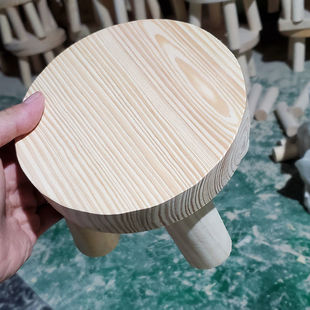 小圆凳实木小凳子宠物垫高凳超窄矮小凳子10CM高凳子小凳木头底座