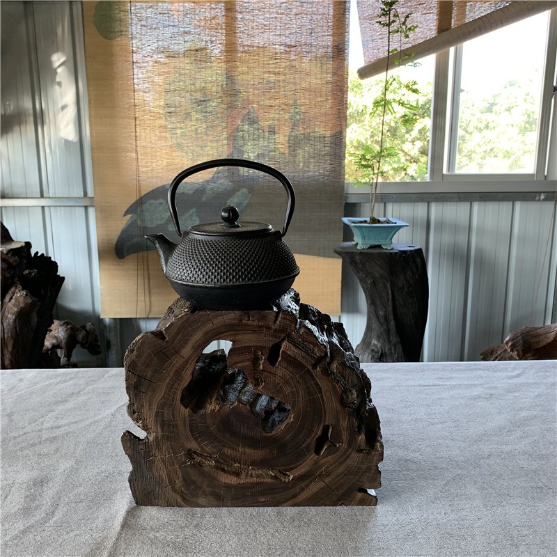 乌木阴沉木禅意摆件木头底座 中式禅意工艺品 艺术原生态复古玄关