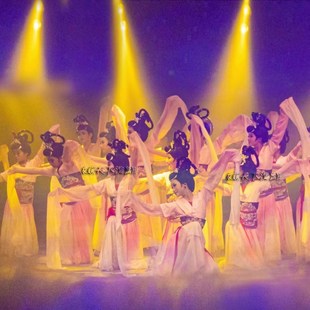 儿童汉唐舞演出服古典舞水袖 表演服儿童汉服中国风民族涴莎舞蹈服