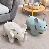 创意换鞋 凳客厅沙发脚踏 凳家用门口卡通矮凳大象动物坐凳儿童穿鞋