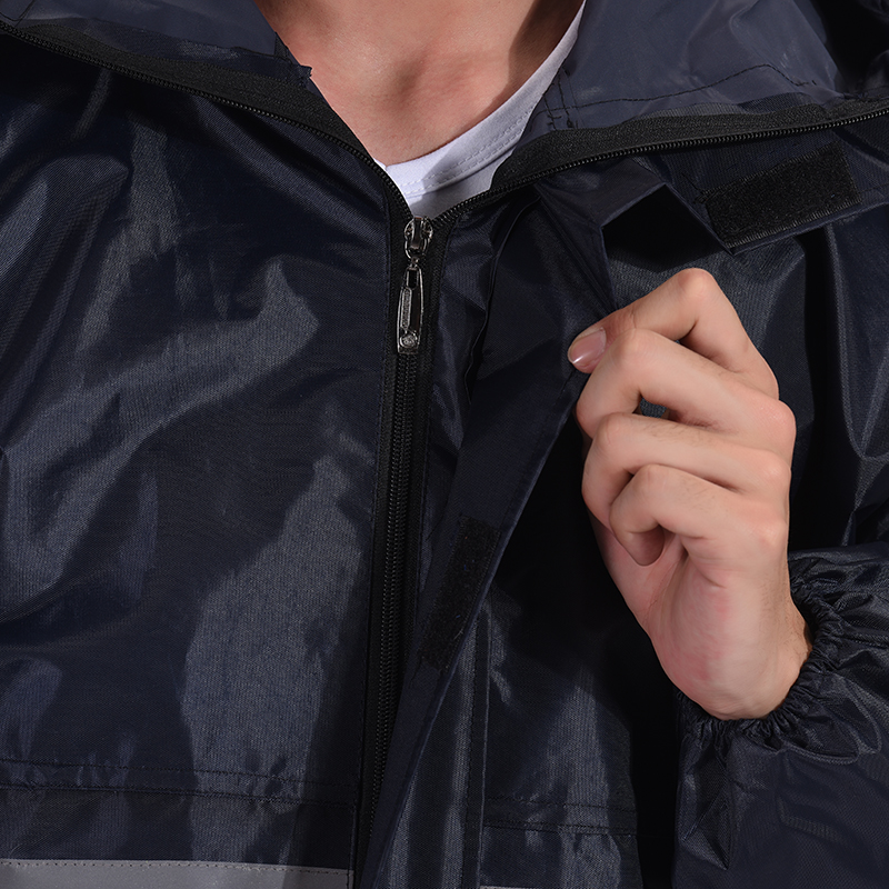 防油防污海员船员连体工作服男劳保服连帽套装机修全身防护雨布料
