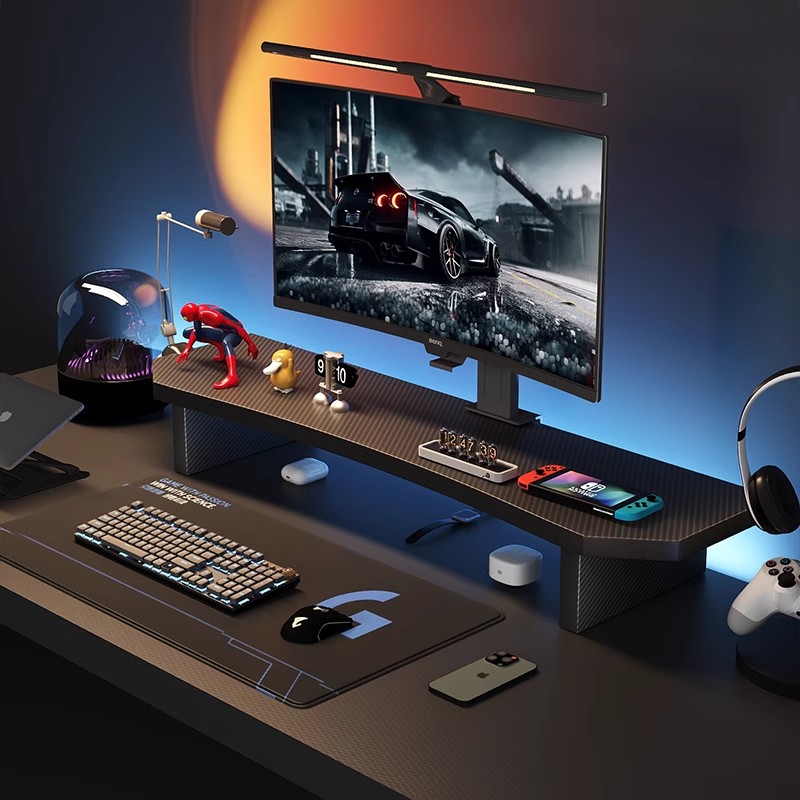 台式电脑增高架显示器支架碳纤维桌面办公室电脑屏幕垫高置物架子