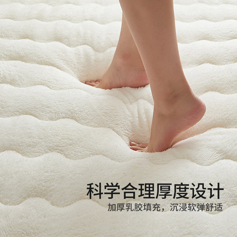 速发羊羔绒乳胶床垫软垫褥子家用毛毯垫被冬季加厚保暖学生宿舍单