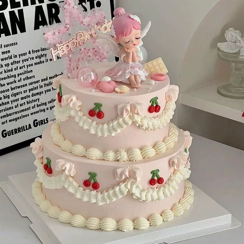 速发插拉公主蛋糕装饰摆件五角星球件透明贝小孩生日烘焙派对甜品