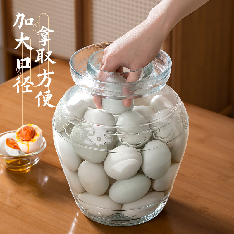 速发腌鸡蛋的罐家咸鸭蛋腌腌容器泡菜坛子制菜酸菜咸菜子用玻璃密