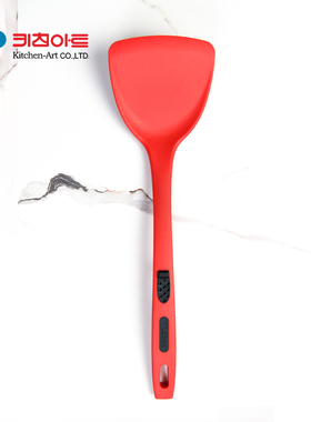 Kitchen-art 食品级硅胶铲 红色全硅胶护锅铲不粘锅炒菜铲子