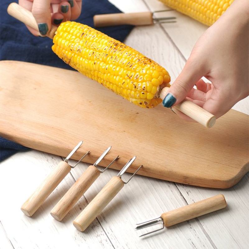 5pcs Reusable Stainless Steel Barbecue Skewers Beef Corn For