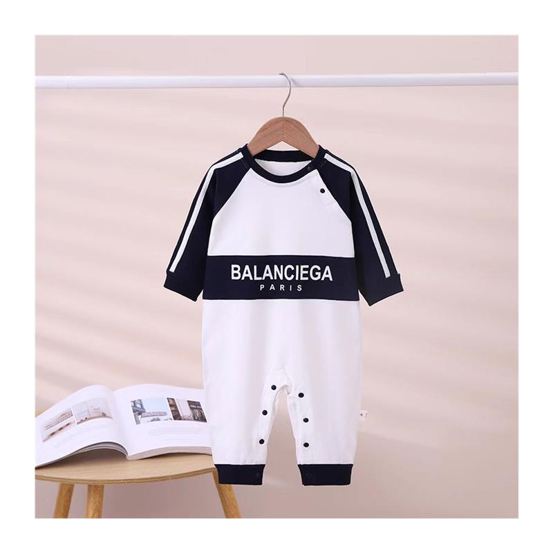 婴幼儿无骨百百纯棉连身新生儿爬服哈衣网红A类宝宝长袖洋派清新