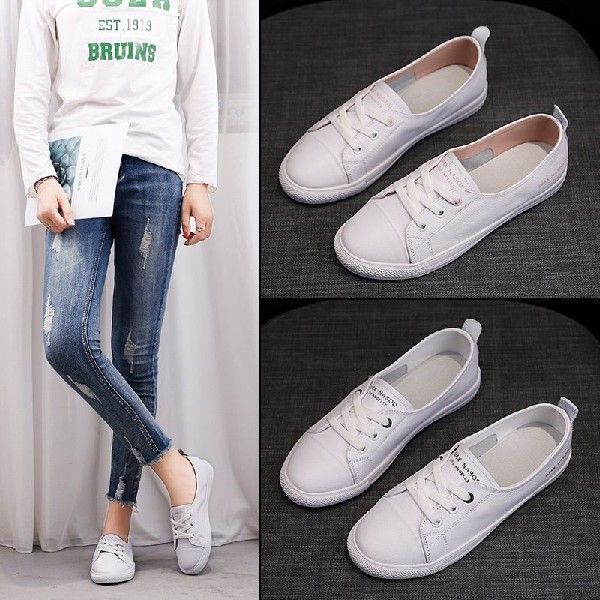 CXJYWMJL Genuine Leather Casual Sneakers for Women Plus Size