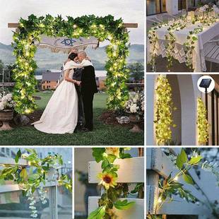 Artificial Decor Vine Home Ivy Leaf 12PCS