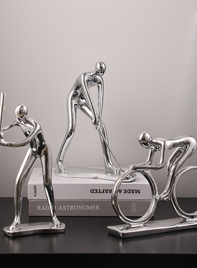 速发简约运动人摆件柜物酒家居创意桌面客厅书房玄关电视柜装饰品