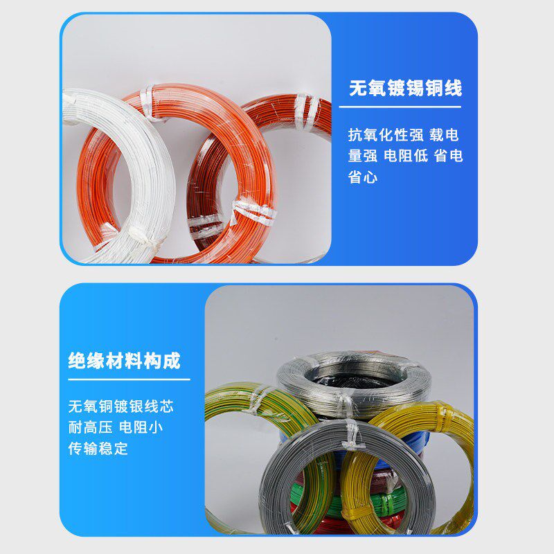 速发铁氟龙高温线国标0.5/0.75/1.5平方单芯线镀锡线缆电线绝缘导
