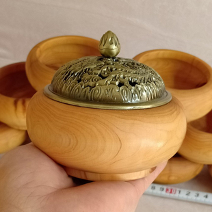 速发太行崖柏香炉香插室内随形倒流香精座熏工香托手工制作炉艺底