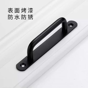 速发不锈手免打孔钢柜移门推拉衣把手橱柜子提明装玻璃小简约