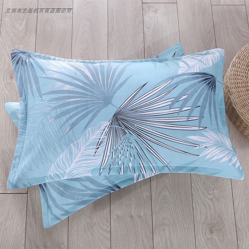 速发一对x枕套水洗棉单人双人枕头套枕芯4套8装74cm大号记忆