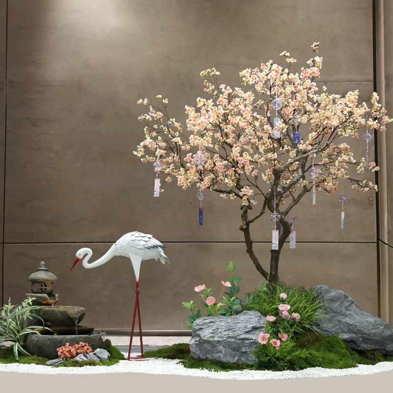 速发大树桃树花树室内假型造景落地植物许愿树轻奢服装店装饰树
