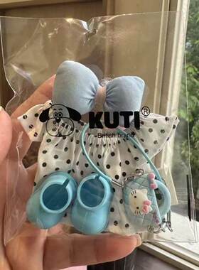 爆款热销黑肤娃娃娜塔莎娃衣蝴蝶结波点裙带鞋子包包玩偶衣服