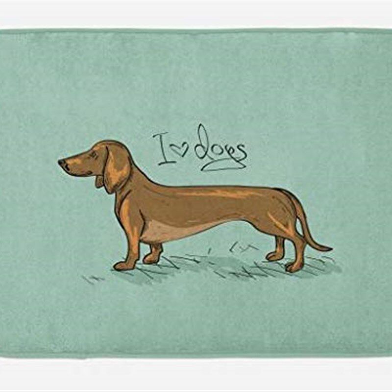 Ambesonne Dachshund Bath Mat, Dachshund Puppy on an