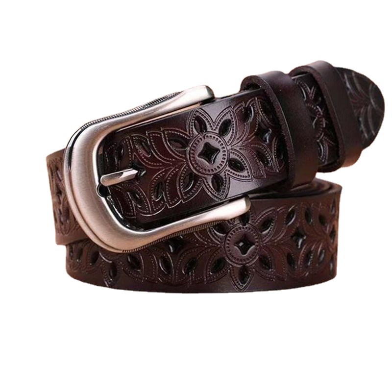 New Women's Belt with Hollow Pattern Luxury Belt Designe
