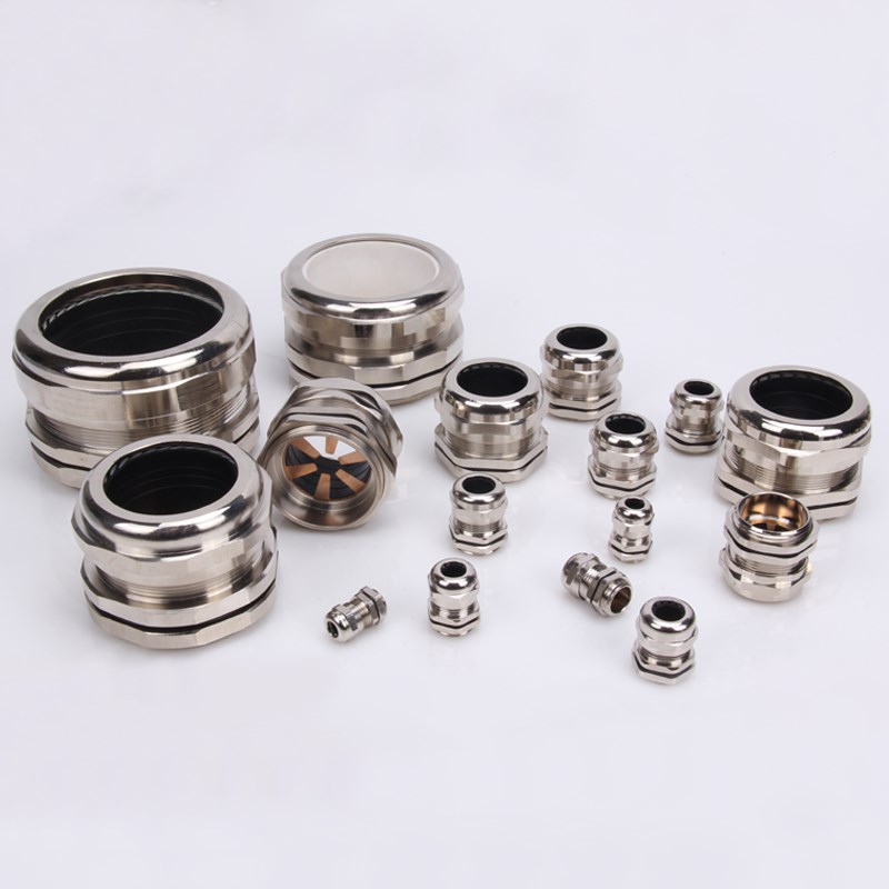 极速M72*2金属电缆防水/防电磁接头 黄铜镀镍电缆接头 填料函 NPM