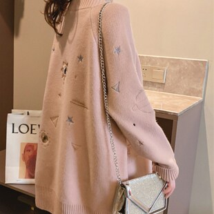 极速H.SA 2022 Women Winter Sweater Knitting Cardigans V Neck