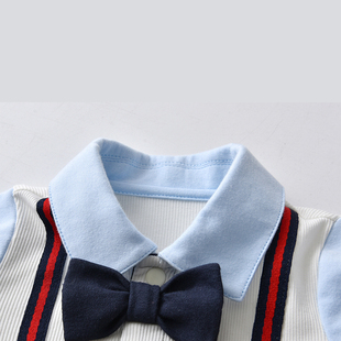 极速现货Next 休闲哈衣满月百天一周岁生日宴会绅士 kind男宝秋装