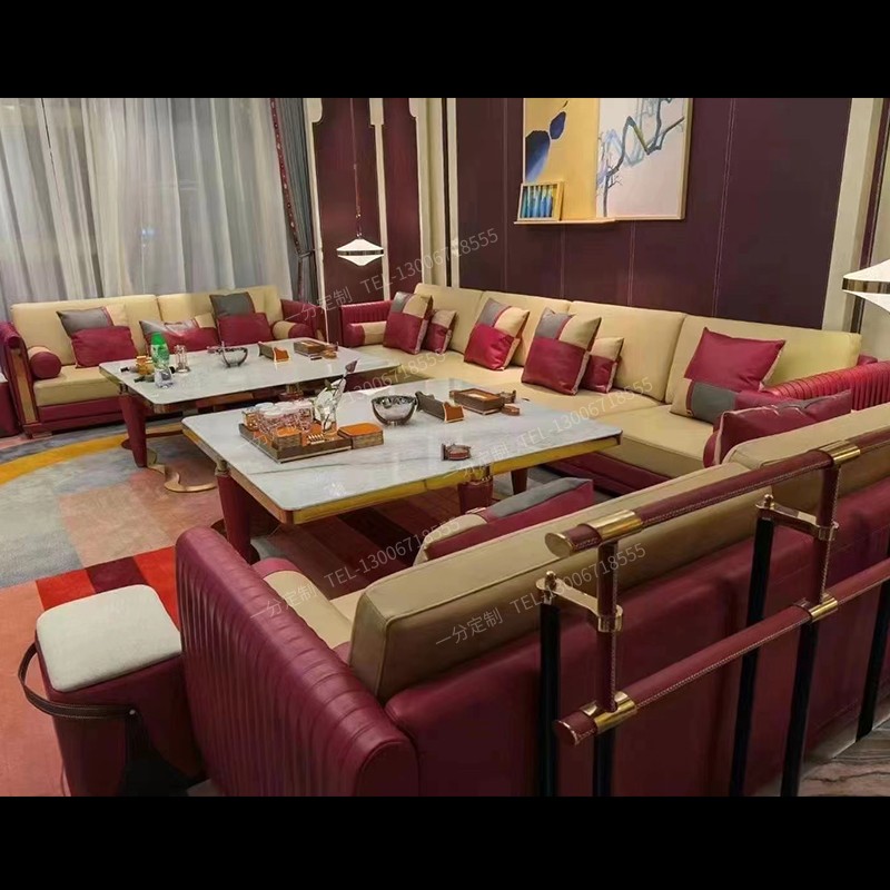 轻奢ktv沙发定制酒吧包厢K房歌厅会所沙发U型L转角位卡座茶几组合