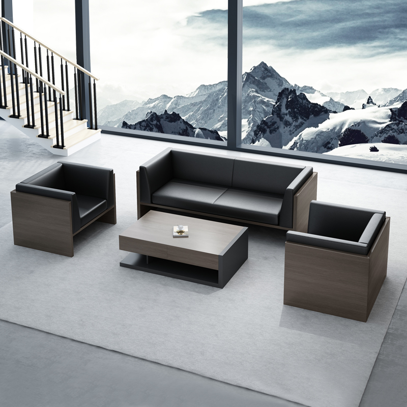 办公室沙发商务简约现代接待厅沙发会客区酒店大堂会议室沙发茶几