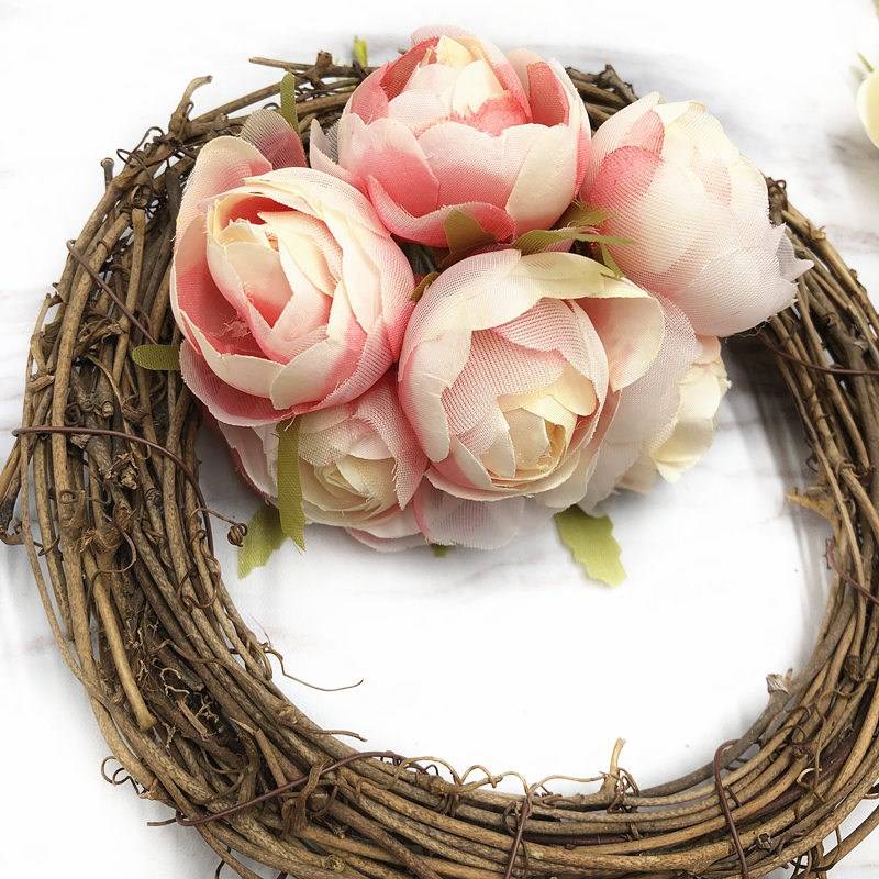 6pcs silk rose artificial flower bouquet bouquet  handmad