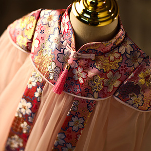 极速汉服女童2023新款 儿童周岁礼服公主裙女宝宝中国风古筝演 秋季