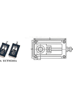 极速可调节滑块滑架轴承座 UCTM204A/ 205A/B支架滑动调心J固定座