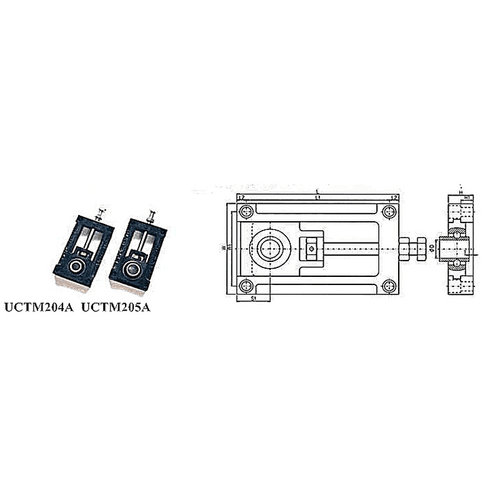 极速可调节滑块滑架轴承座 UCTM204A/ 205A/B支架滑动调心J固定座