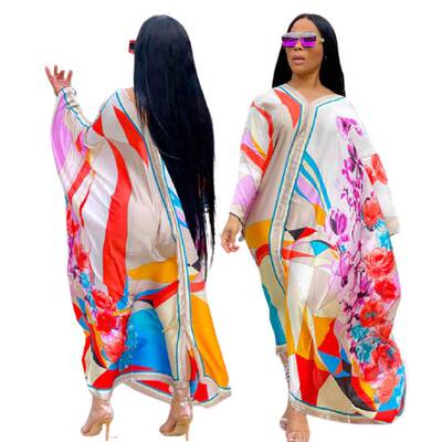 极速Boubou Africain Femme 2022 African Print Dashiki Clothes