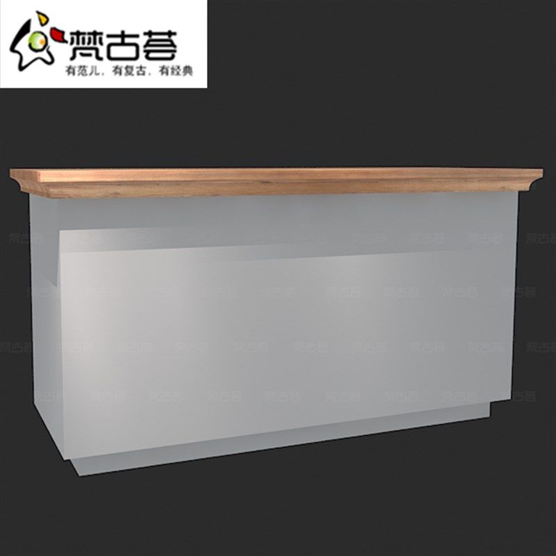 简约收银台复古做旧欧式饰品柜台转角接待台前台厂家直销定制吧台