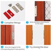 Latc Set Feng Closer 2pcs Door Catch Strong Magnetic