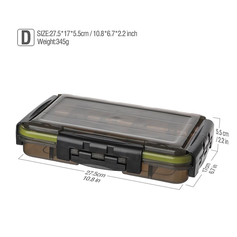 极速DONQL Fishing Box for Baits Waterproof Plastic Lure Boxe